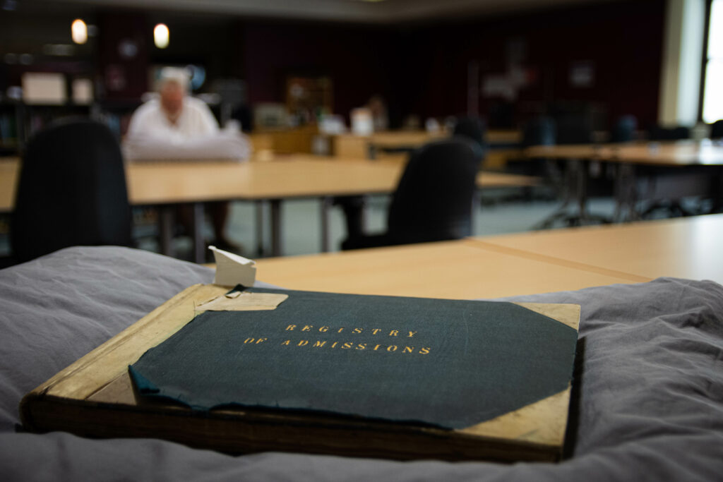 Register of Admissions book for Norfolk County Asylum